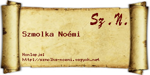 Szmolka Noémi névjegykártya